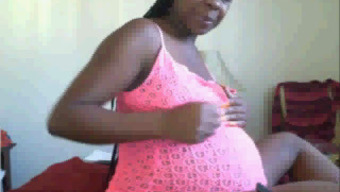 Sexy Ebony Pregnant Belly