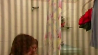 Two sexy girls shower together hidden cam