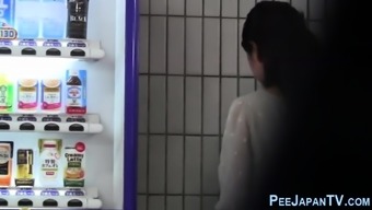 Asian teens watched pee