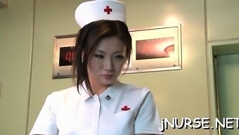 Nurse in heats roughly drilled and made to drink spunk