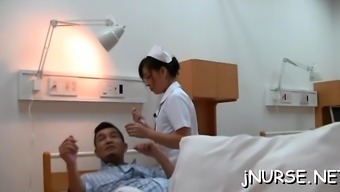 Curvy ass asian nurse severe encounter with a huge weenie