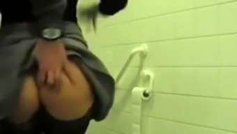 Toilet anal fuck and cumshot