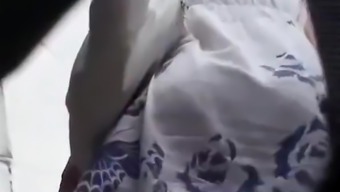 Blonde girl sexy ass and crotch upskirted