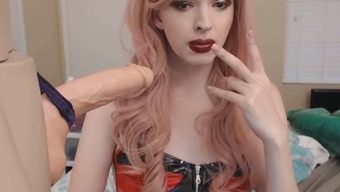Sexy Blonde Tranny Blowjobs Her Sex Doll