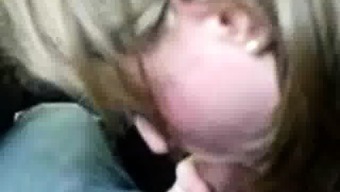 French girl blows arab guy in car
