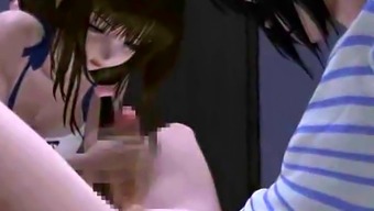 3D Futanari Virgin Cums In Teen Mouth!