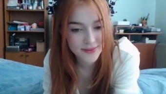 JuliaYoung18: Beautiful redhead cums with her fingers and a vibrator