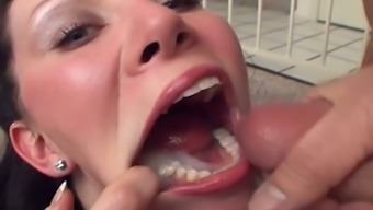 Sticky Facial and Cum in Mouth Compilation