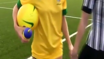 Gag factor blonde milf Brazilian player boning the referee
