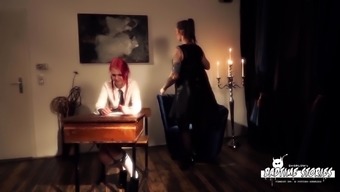 BADTIME STORIES - Tattooed German school girl gets bound and fucked with strapon by mistress