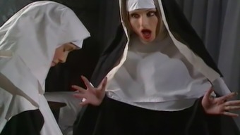 Horny Nuns Have A Lesbian Scebe With Sex Toys