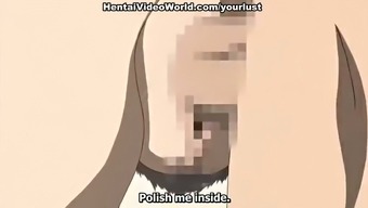 Nasty hentai clip with busty horny MILF and shy kinky guy