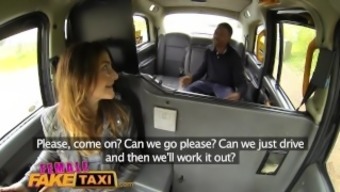 Female Fake Taxi Big black cock stretches sexy slim drivers tight holes