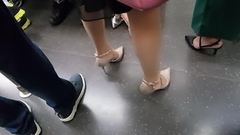metro pantyhose candid