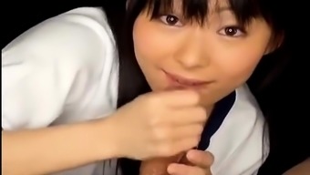 Cute and sweet Japanese pleasing hard cock