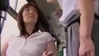 Asian prostitute gets fucked  in bus