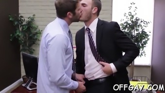 hot office gay threesome