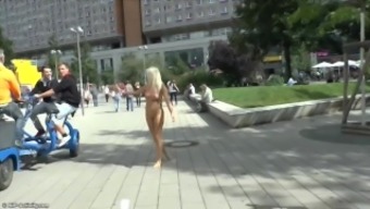 Blonde Teen Paris Naked On Public Streets