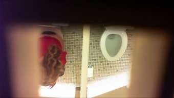 Hidden cam voyeur spying on amateur ladies in the toilet