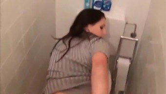 My Brother's Girlfriend Sucks My Cock in Toilet