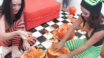 Jayden Jaymes and Kristina's Pumpkin Fun