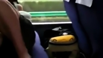 Girl Masturbating On a Bus