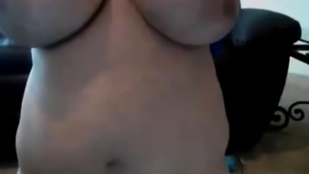 Chubby woman with big boobs on cam