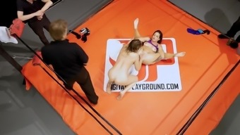 Chicks have wrestling match that leads both sluts to squirt
