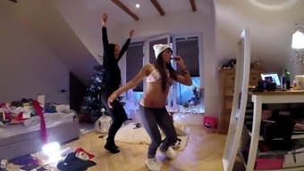 Transparent leggings hole and the tiniest thongs house party