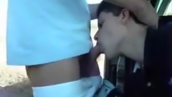 Fucking the twink's face in the gay country country blowjob with twink CIM