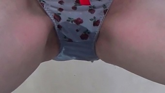 Japanese babe piss soaks through her panties