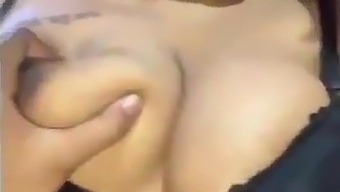 Indian housewife and man sucking boobs