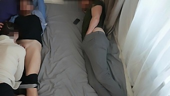 I sucked off my boyfriend, sat on his friend and fucked