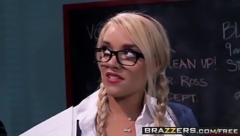 Naughty school girl (Alexis Monroe) gets spanked and  ass fucked - Brazzers