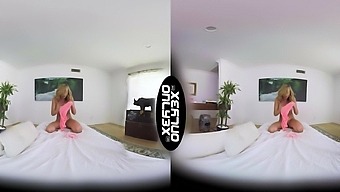 Homemade VR porn video with shaved pussy girlfriend Brett Rossi