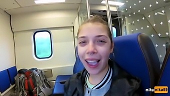 blowjob on a train
