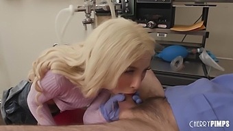 Busted! Doctor Gets Caught Finger Fucking His Petite Hot Blonde Patient