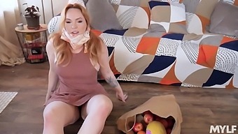 Cum loving redhead Summer Hart knows how to milk a large dick