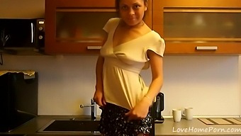 Teasing Session In The Kitchen With A Hottie