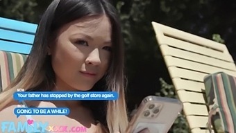 FamilyXXX - Tiny Chinese Teen Step Sister Lulu Chu Hops On Bros Hard Cock