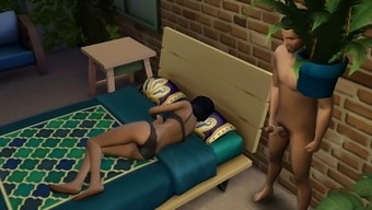 Sims 4, real voice, Indian stepdad fucks sleeping indian stepdaughter when she suddenly wakes up