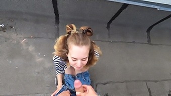 Russian Slutty Teen Blowjob on the Rooftop!