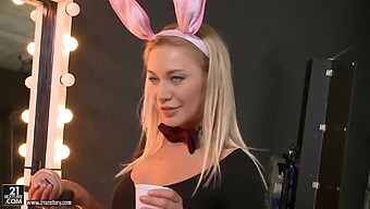 Good looking blonde wearing bunny ears getting dicked - Lindsey Olsen