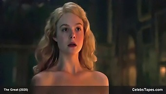 Elle Fanning is watching a hot video
