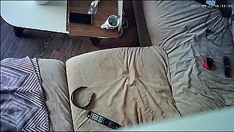 Hidden camera captures amateur Milf's intense masturbation session