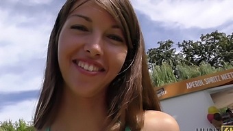 POV action with a young blonde getting her ass pounded outdoors
