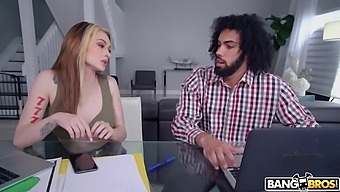 Coed student takes advantage of her teacher's big black cock in an interracial encounter