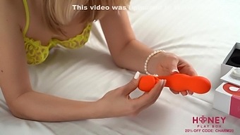 Blonde Amateur Plays with Vibrator and Clit Licker for Orgasmic Pleasure