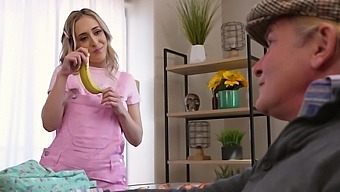 Blonde bombshell gives a great blowjob before taking a hard cock in her tight asshole
