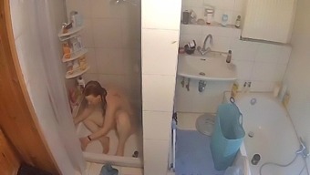 Amateur wife caught masturbating in the shower by husband